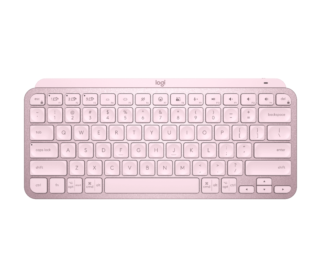 Bàn phím không dây Logitech MX Keys Mini Rose (1) Bàn phím không dây Logitech MX Keys Mini Rose (USBC/Bluetooth/Hồng)