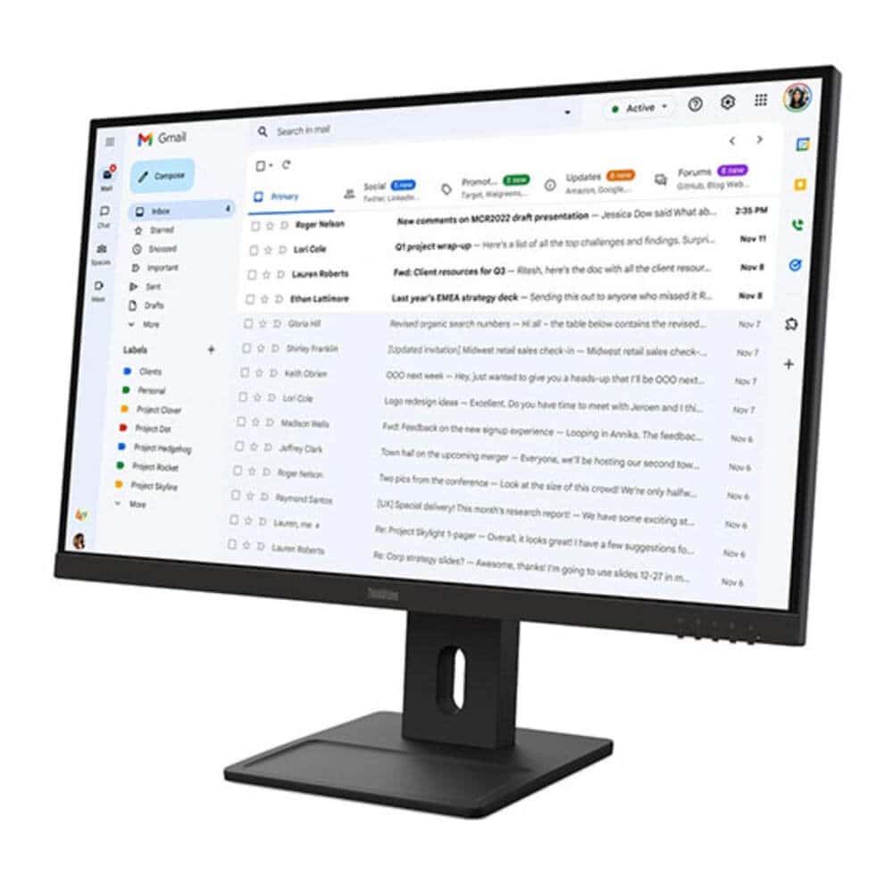Màn hình Lenovo ThinkVision E27 40 64BCMAR4VN (4) Màn hình Lenovo ThinkVision E27-40 64BCMAR4VN (27 inch/IPS/FHD/100Hz/4ms)