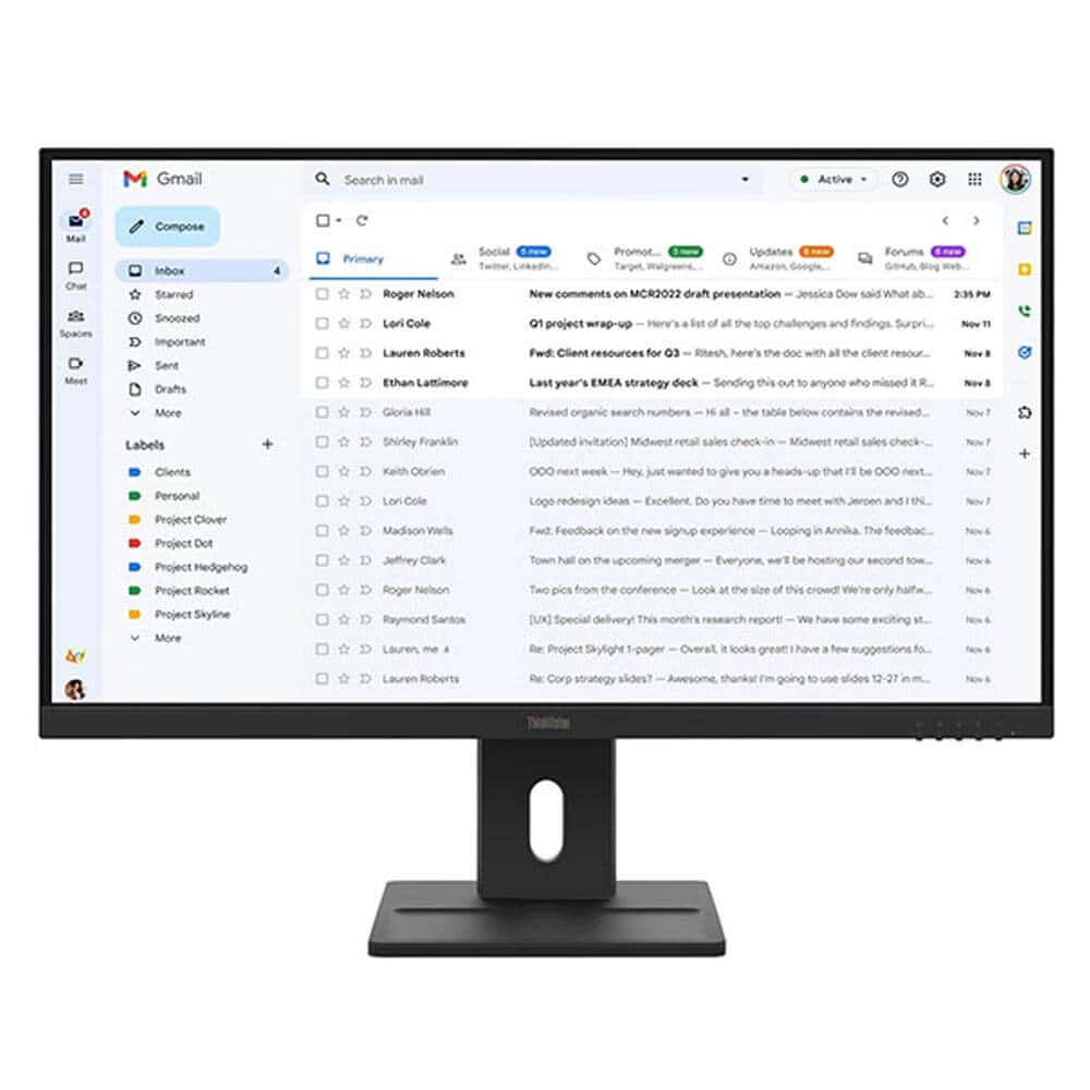 Màn hình Lenovo ThinkVision E27 40 64BCMAR4VN (5) Màn hình Lenovo ThinkVision E27-40 64BCMAR4VN