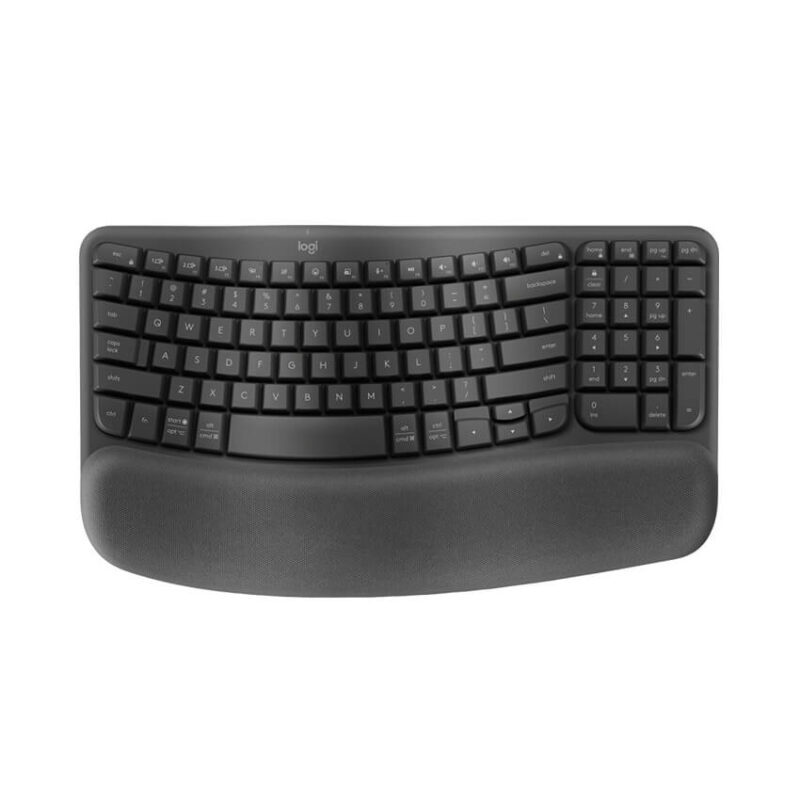 Bàn phím không dây Logitech Wave Keys Ergonomic Graphite (1)
