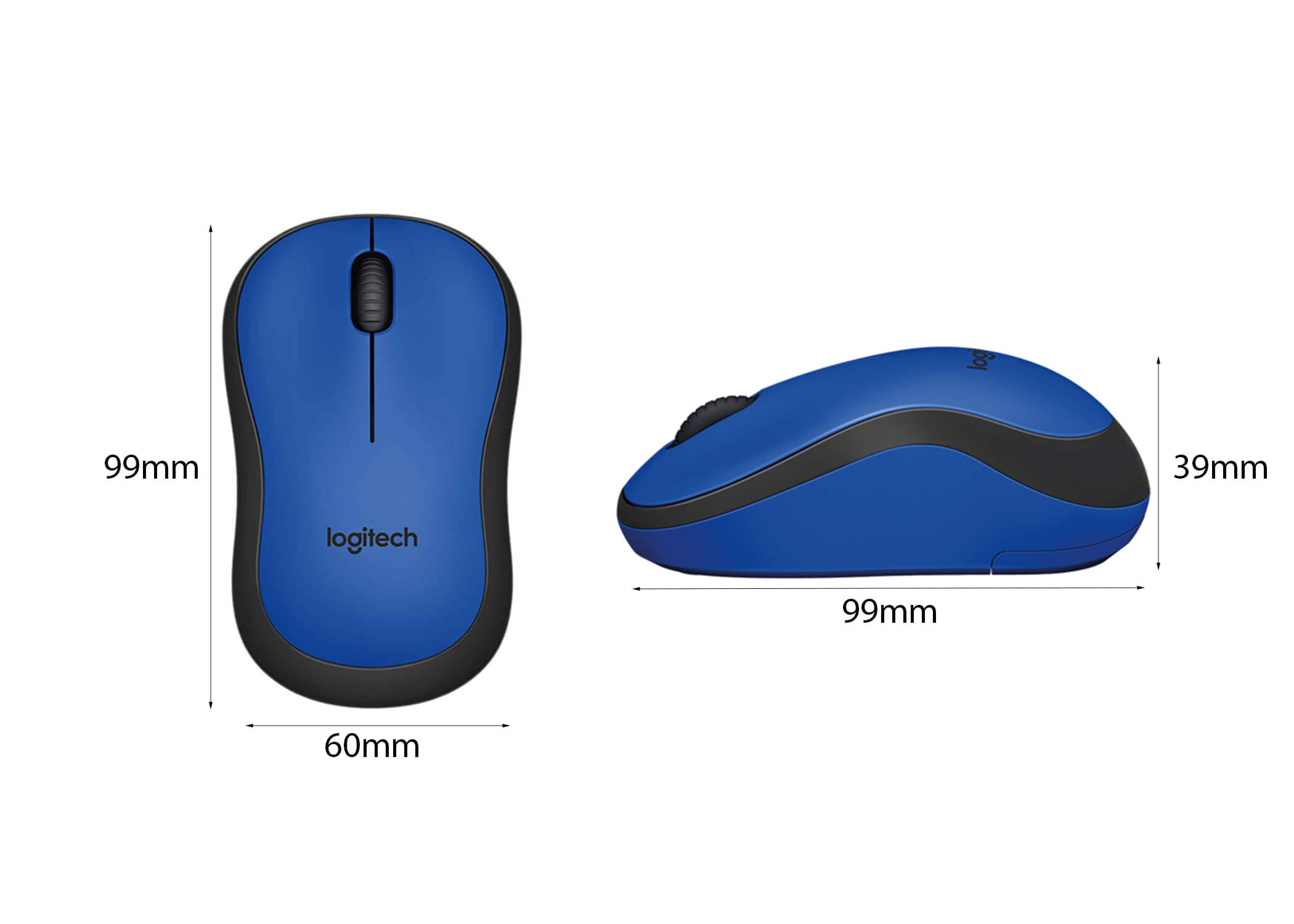 Chuột không dây Logitech M221 màu xanh (1)